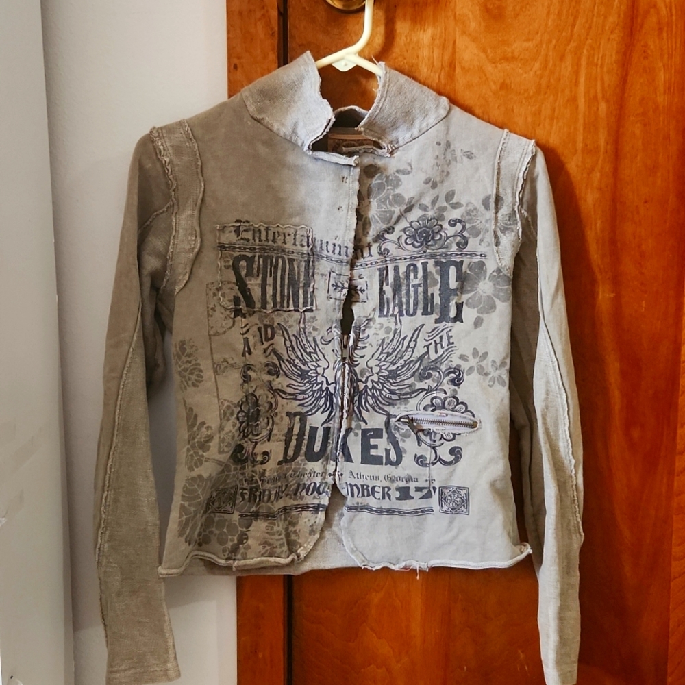 zip up sweatshirt,Grayish green,medium